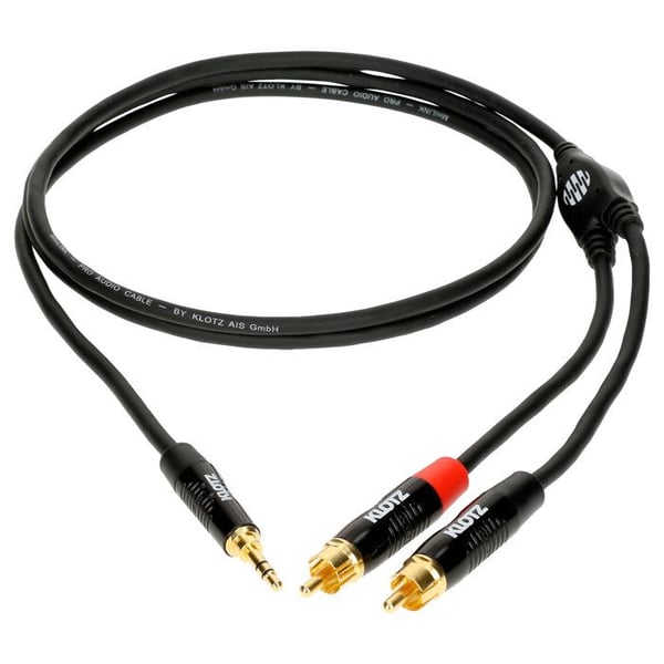 Klotz Y-kabel mini-Jack TRS / 2x RCA hanar, 3m Y-kablar