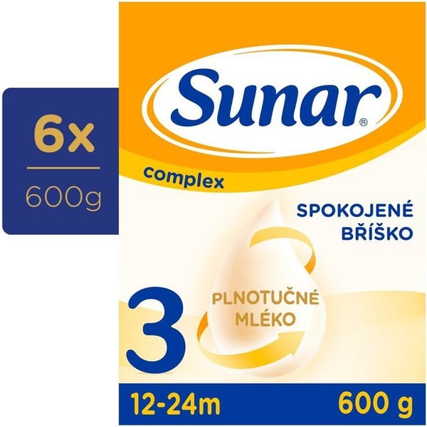 Barnmjölk Sunar Complex 3, 6×600 g