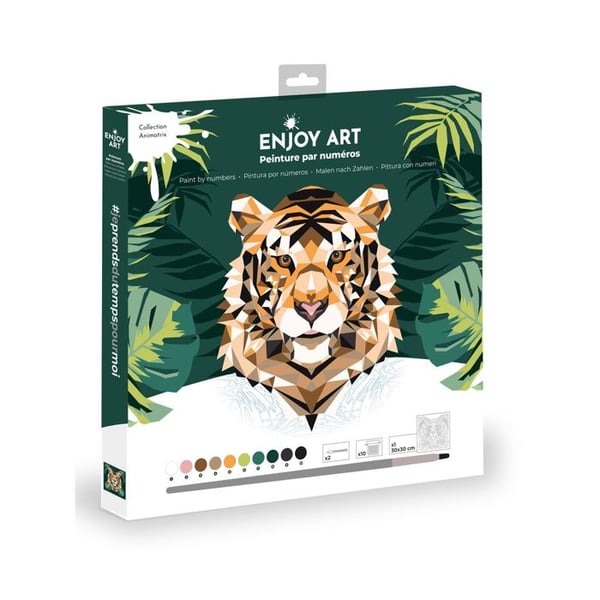 Målarset med nummer - Oz International - Tiger - 30 x 30 cm - Akryl - För barn