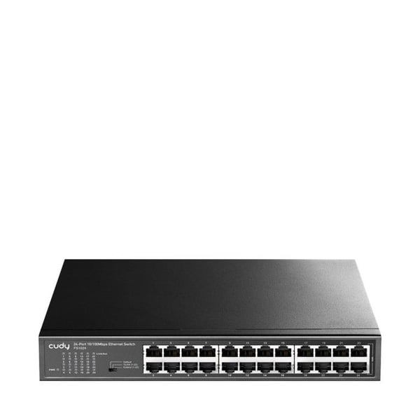 Cudy Switch med 24 portar 10/100 Mbps Rackmount FS1024 för rackmontering