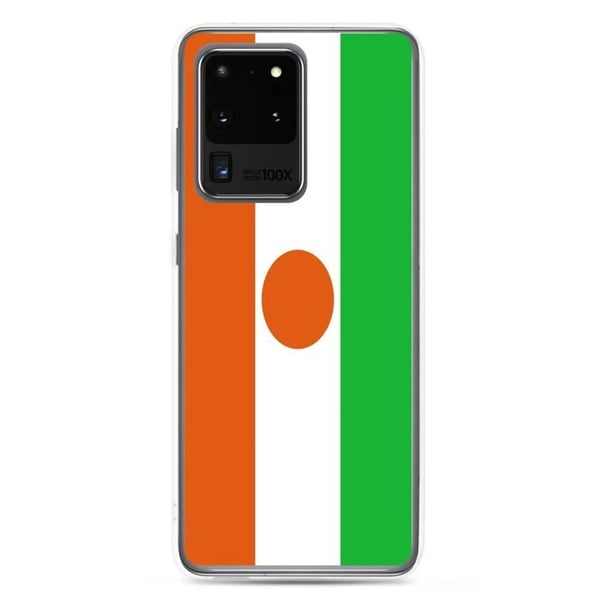 Mobilskal – Nigerflaggan – Kompatibel med Samsung Galaxy S24 Plus – Flexibelt fodral – Slitstarkt och stötbeständigt – Pixelforma