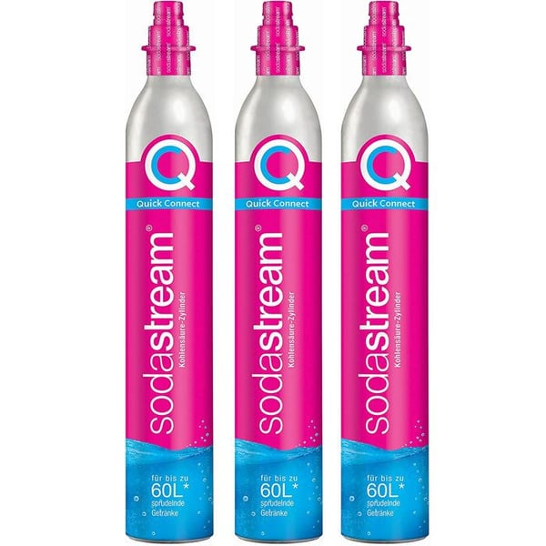 Sodastream Set med 3 CO2-gas cylindrar 60l quick connect för kolsyrningsmaskin - 3 X CYLINDER QUICK CONNECT