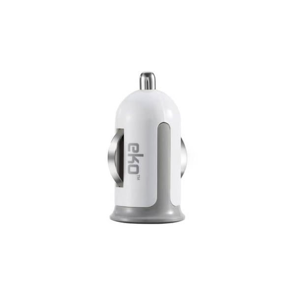 Universell 1A USB cigarettändare bil-laddare Vit