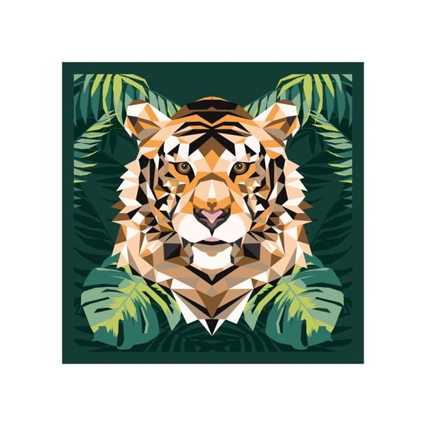Målarset med nummer - Oz International - Tiger - 30 x 30 cm - Akryl - För barn