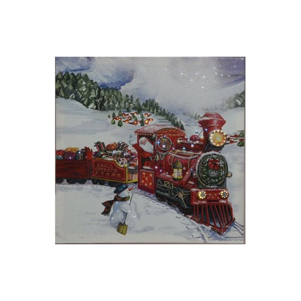 Dekorativ tavla - Matchande mönster - 38x38cm - Flerfärgad - Inre LED