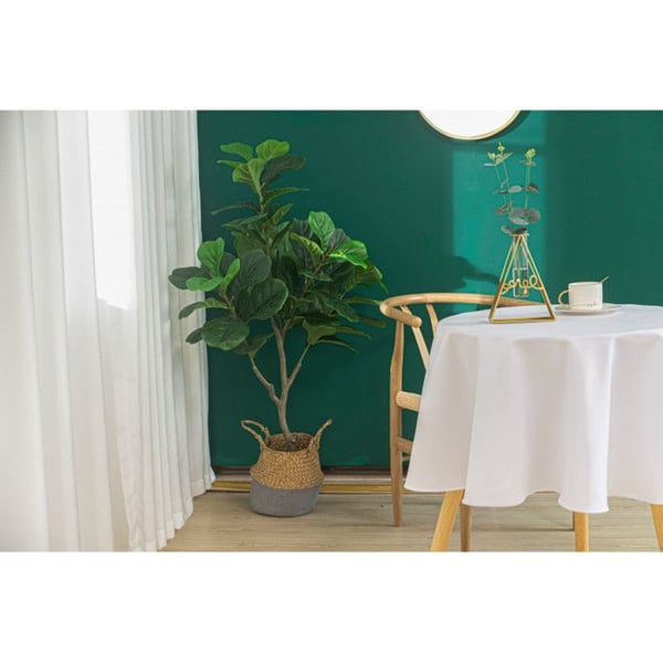 Vanlig vit rund anti-fläcksduk 160 cm