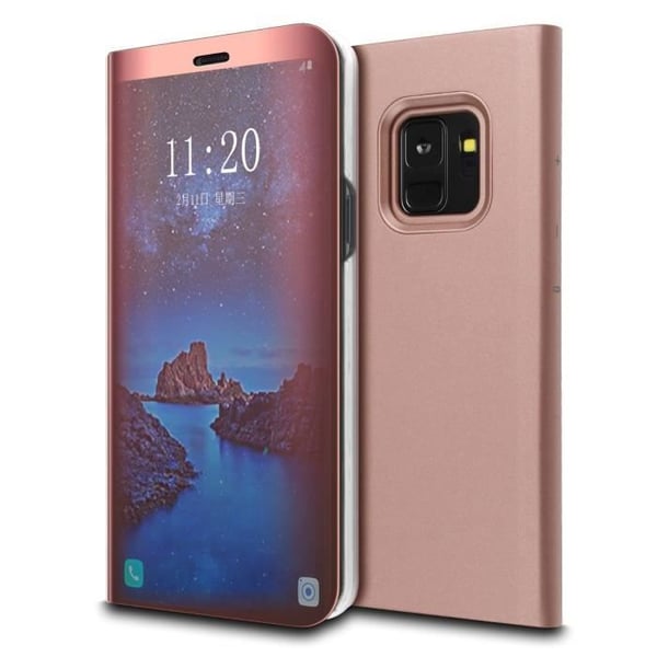 Skal till Samsung Galaxy S10e - Rosa Spegelflikskydd Clear View Protection [Phonillico®