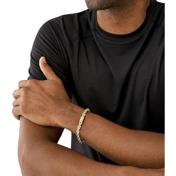 Armband - ARMANI EXCHANGE - Rostfritt stål - Guld - Borstad finish - Hummerlås