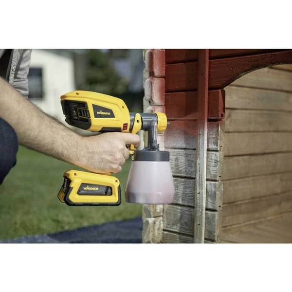 Malingpistol - WAGNER - Universal Sprayer W600 Flexio 18V - kontinuerligt justerbar, 0-500 ml/min - 2 beholdere og dyser