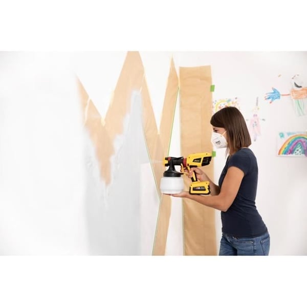 Malingpistol - WAGNER - Universal Sprayer W600 Flexio 18V - kontinuerligt justerbar, 0-500 ml/min - 2 beholdere og dyser