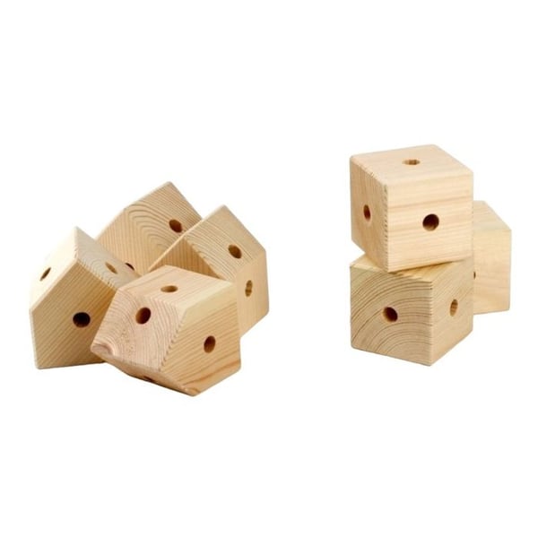 Byggspel - Trigonos - Kopplingsblock i trä - 10 stycken - Blandet - 4 år och uppåt