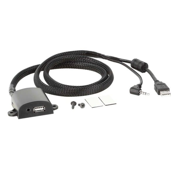 Universell USB/3-5mm Klinke monteringslåda för instrumentbräda USB/AUX-AV