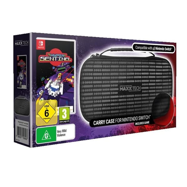 Maxx Tech Premium Housse för Switch 1 & 2 + Spel Hyper Sentinel Nintendo Switch (Endast nedladdningskod)