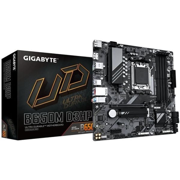 Moderkort - GIGABYTE - B650M D3HP - Sockel AM5 - DDR5 upp till 7600 MHz - 2.5 GbE LAN