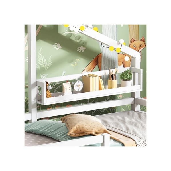 Barneseng - MUVOE - 90x200 - Hvid - Massiv træ - Skandinavisk stil