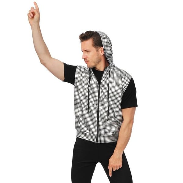 Discojacka med huva - PTIT CLOWN - PTIT CLOWN - silver - L/XL - vuxen