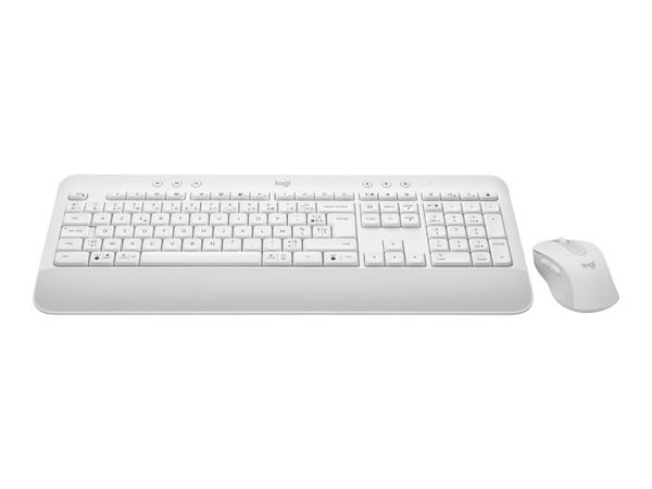 Tangentbord- och musset - Logitech - MK650 - AZERTY - Trådlös - Bluetooth LE - Bruten vit