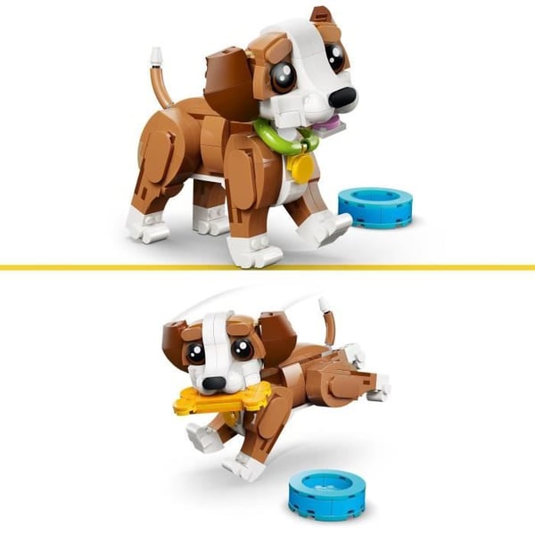 LEGO Creator 3-i-1 31382 De Bedårende Dyr: Den Legesyge Hvalp - Spil fra 8 år - Gave