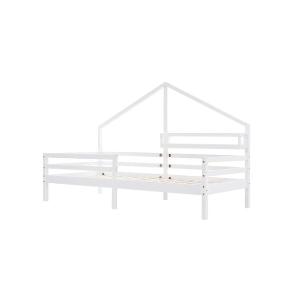 Barneseng - MUVOE - 90x200 - Hvid - Massiv træ - Skandinavisk stil