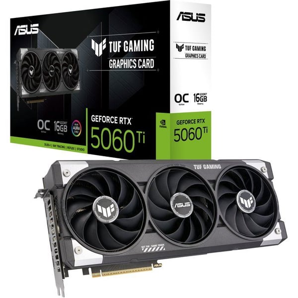 Grafikkort - ASUS - TUF Gaming TUF-RTX5060TI-O16G-GAMING NVIDIA GeForce RTX 5060 Ti 16 GB GDDR7