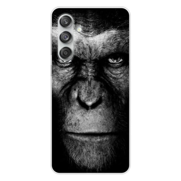 Tryckt silikonfodral som är kompatibelt med Samsung Galaxy M55 5G Monkey