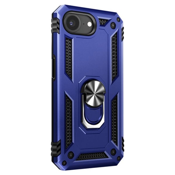 Skydd för iPhone 16e - Hybriddesign - Blå - Stötsäker - Videostöd med ring - Magnetkompatibel