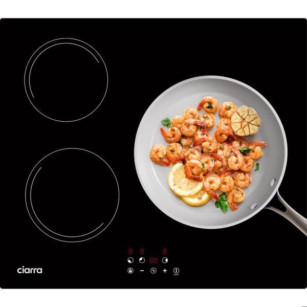CIARRA 3 Brännare Induktionshäll - 5600W - 99 Min - Sensitive Touch - Timer - Lås - 59cm Häll