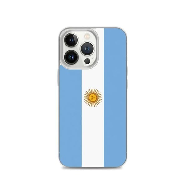 Mobilskal – Argentinas flagga – Kompatibel med iPhone 13 Pro – Mjuk fodral – Slitstark och stötresistent - Silikon - Pixelforma