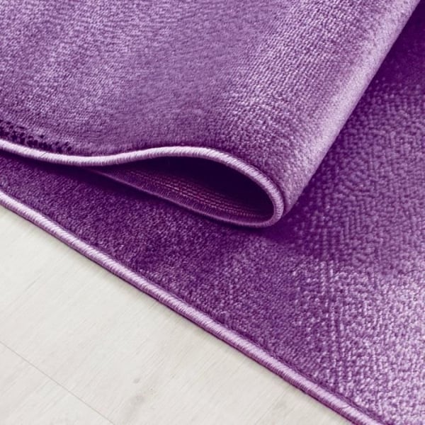 Teppe - Moderne - Bølge Skygge - Svart Lilla Hvit - 120x170 cm - 100% PP Heatset