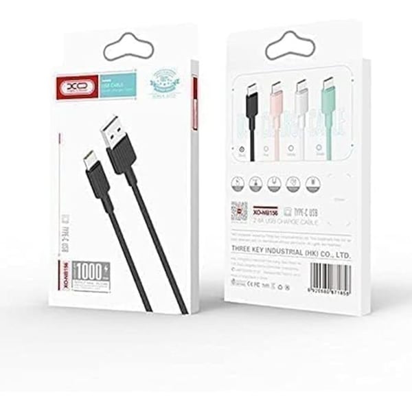 Kabel - XO - NB156 - USB till Lightning - 2,4 A - 1 m - Svart