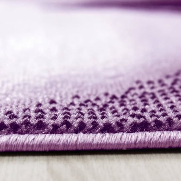 Teppe - Moderne - Bølge Skygge - Svart Lilla Hvit - 120x170 cm - 100% PP Heatset