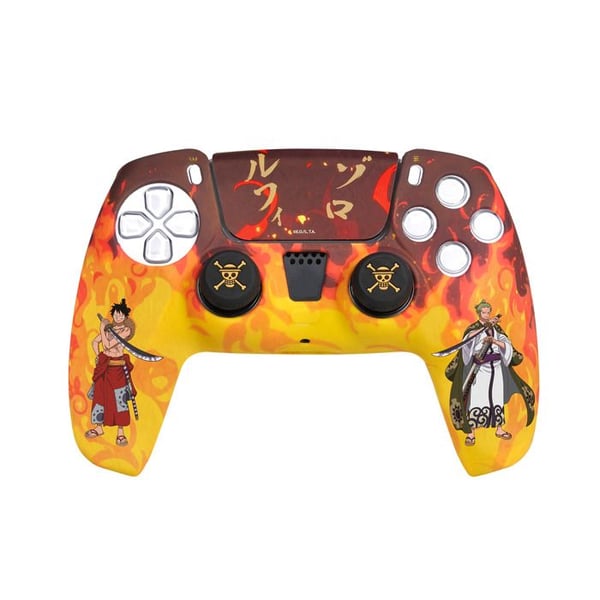 Skyddsskal - FRTEC - DualSense PS5 - Silikon - One Piece klistermärke - Halkfria grepp