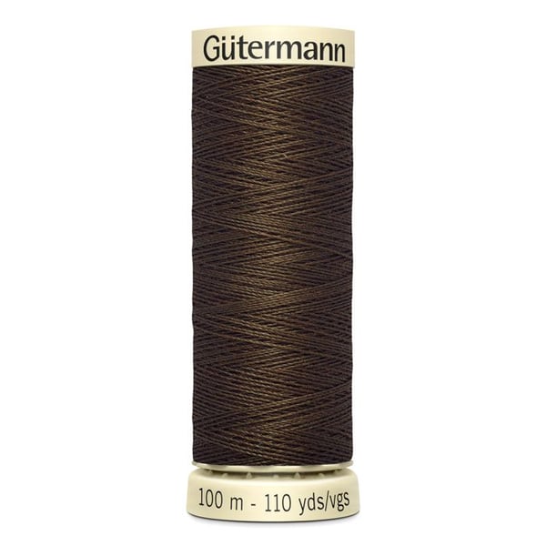 Set med 5 spolar 100m Tråd 100% polyester Gutermann Ref 788988 - Att 816 - mocha