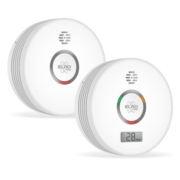 ELRO FF4910 PRO Brandsläckningssats - rökdetektor och kolmonoxiddetektor med 10 års batteri