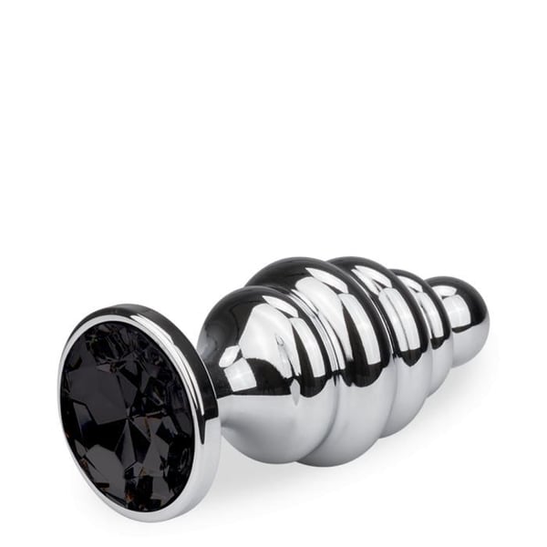 Metalplug anal rosabud snodd L - 8 färger - Onyx
