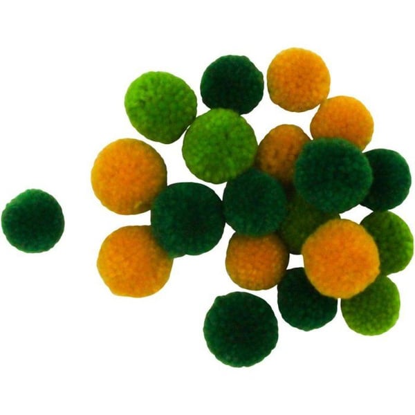 MégaCréa DIY - Rund pompon i ull Camaieu Grön 20 stycken