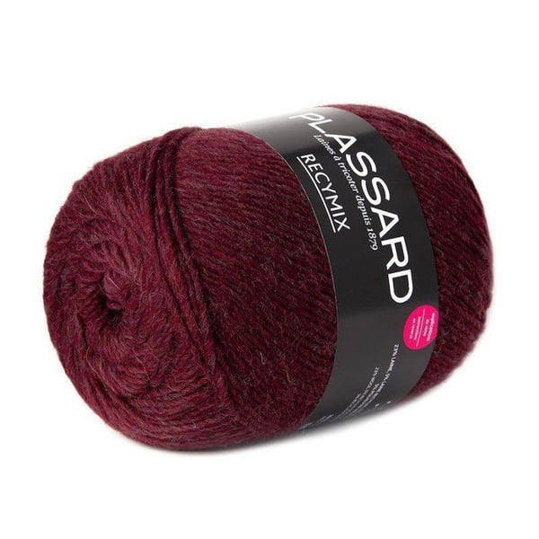 Plassard - Återvunnen ull Recymix 37 Bordeaux