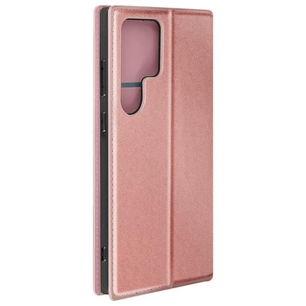 Halvstyvt fodral till Samsung Galaxy S24 Ultra - AVIZAR - Korthållare och videostöd - Champagnerosa