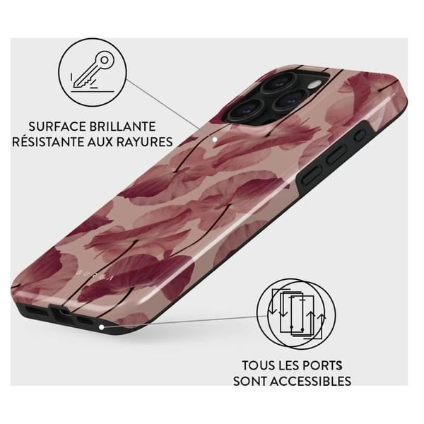 Coque - BURGA - Öm Kram - iPhone 15 Pro - Röd - Stötförebyggande Skydd