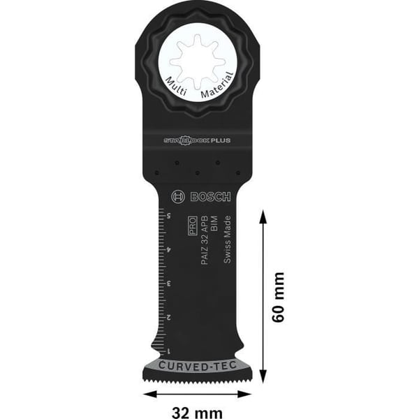 Bosch 10x Blad för multifunktionsverktyg PRO Multi Material PAIZ 32 APB för spikad trä, Sandwichmetall, 32 mm
