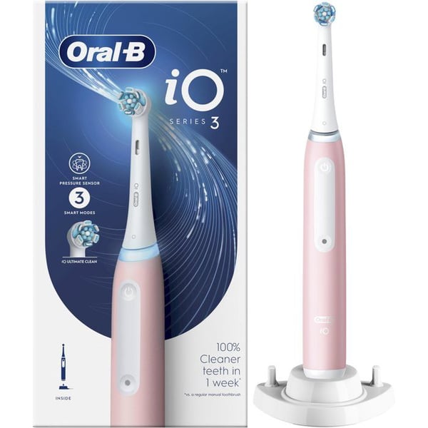 Elborste - Oral-B - iO 3 - Rosa - 3 lägen - 1 huvud ingår
