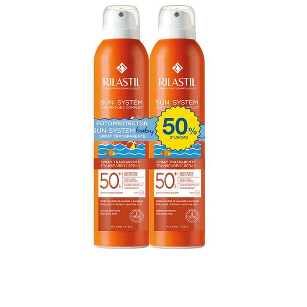 SUN SYSTEM SPF50+ BABY spray transparent förpackning 2 x 200 ml