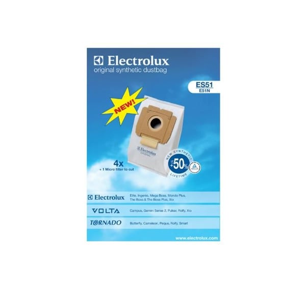 Säckar och Filter för Dammsugare - Electrolux - E51N - Hög kvalitet - Kompatibel med flera modeller - Blandad