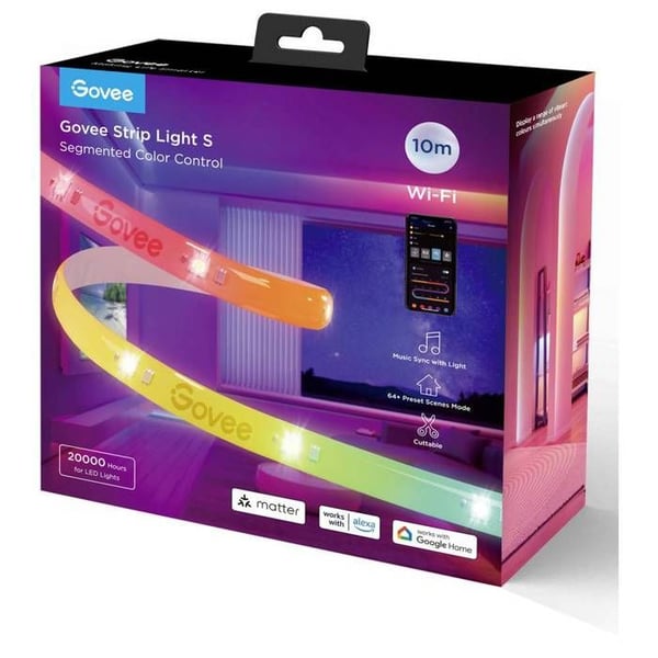 Govee LED-stripsljus Matter redo 10 meter H612CCD1 LED-remsa (Bas) 230 V, 24 V RGB 1 st(s)