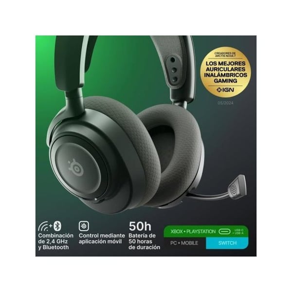 Pelikypärä - STEELSERIES - Arctis Nova 7X Gen 2 - Langaton - 40 mm - Akunkesto 50 tuntia