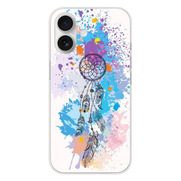Tryckt silikonfodral som är kompatibelt med Apple iPhone 16 Dreamcatcher Color