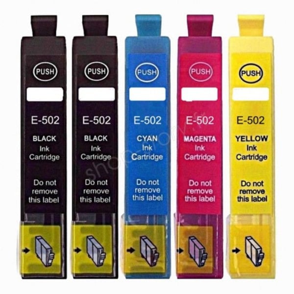 Bläckpatroner - SHOP-STORY - 502 XL - Pakke med 5 - Flera färger - Kompatibel med Epson Bläckpatroner - SHOP-STORY - 502 XL - Pakke med 5 - Flera färger - Kompatibel med Epson