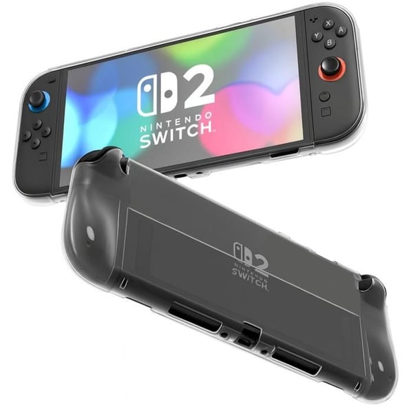 Coque kompatibel med Nintendo Switch 2 - Transparent silikon skydd mot repor och stötar Phonillico®