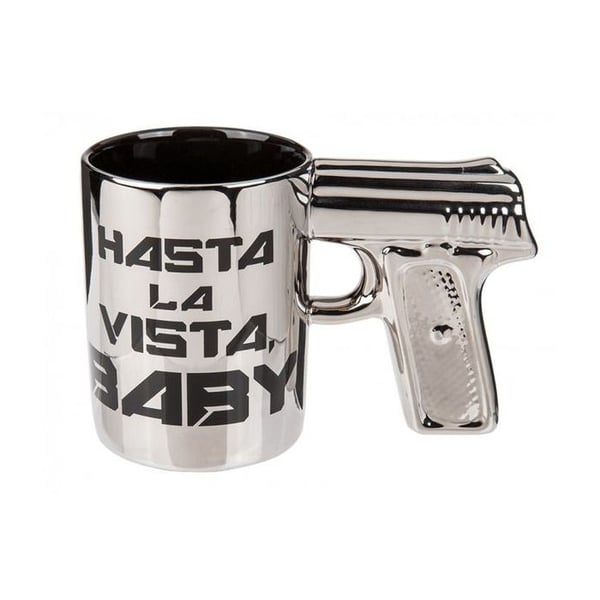 Mugg med handtag Mugg pistol hasta la vista baby