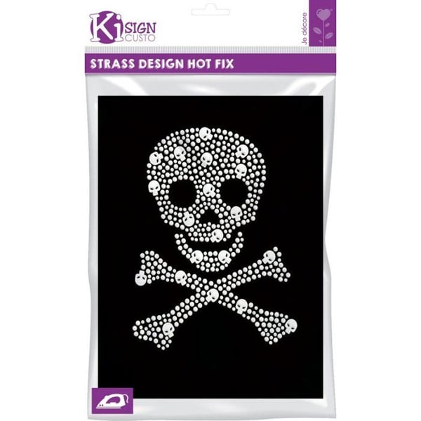 Ki-Sign - Värmeöverföring med nitar och strass Little Pirate 16x20 cm